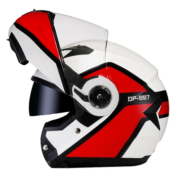 

Full Face Motorcycle Helmet Modular Motobiker Crash Helmet With Inner Sun Visor Motocross Flip Up Moto Helmet For Motorcycle