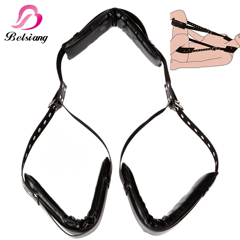 Auxiliary Sex Leather Bondage Restraints Bed For Women Fetish Bdsm Bondage Harness Erotic Toys Adult Game Sex Toys For Couples high quality leather bondage harness auxiliary sex opne leg slave fetish bdsm bondage restraints bed erotic sex toys for women