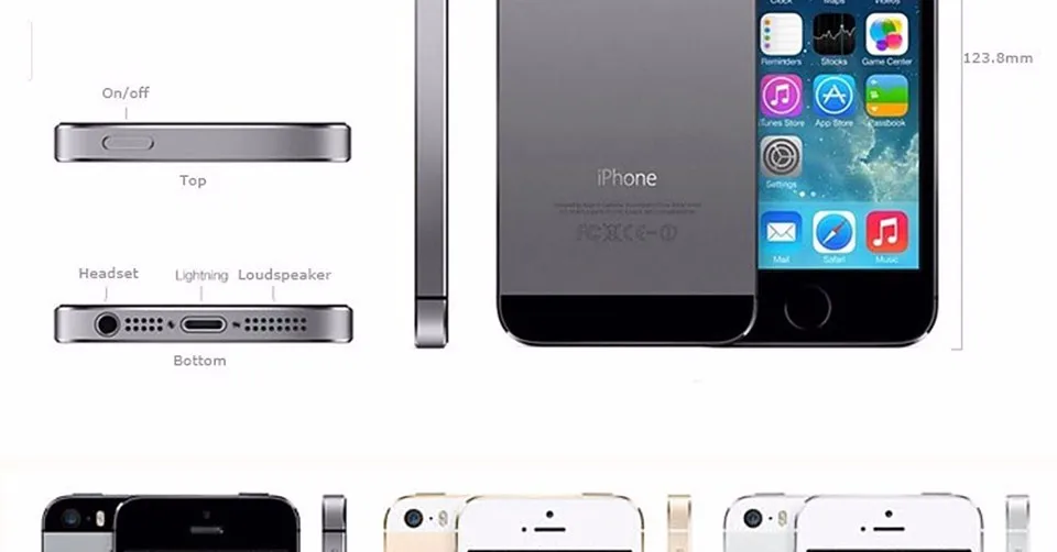 Apple iPhone 5S,, мобильные телефоны, двухъядерный, 4 дюйма, IPS, используемый телефон, 8MP, 1080 P, смартфон, GPS, IOS, iPhone5s, разблокированный мобильный телефон