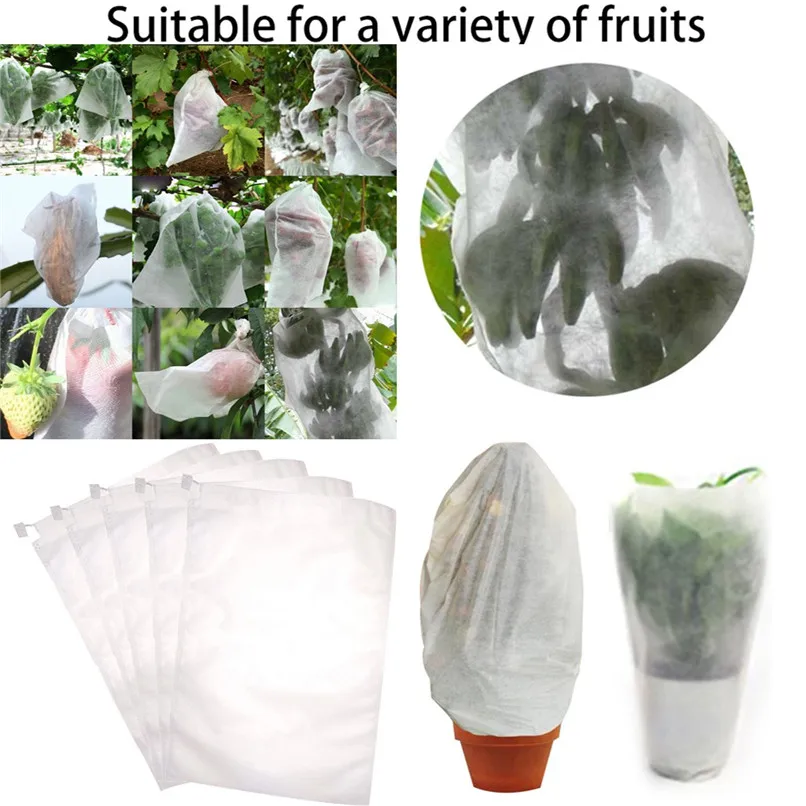 

5/10PCS Seedling Bags Biodegradable Non-woven Fruits Nursery Bags Plant Grow Bags Fabric Seedling Pots For the Garden #LR3