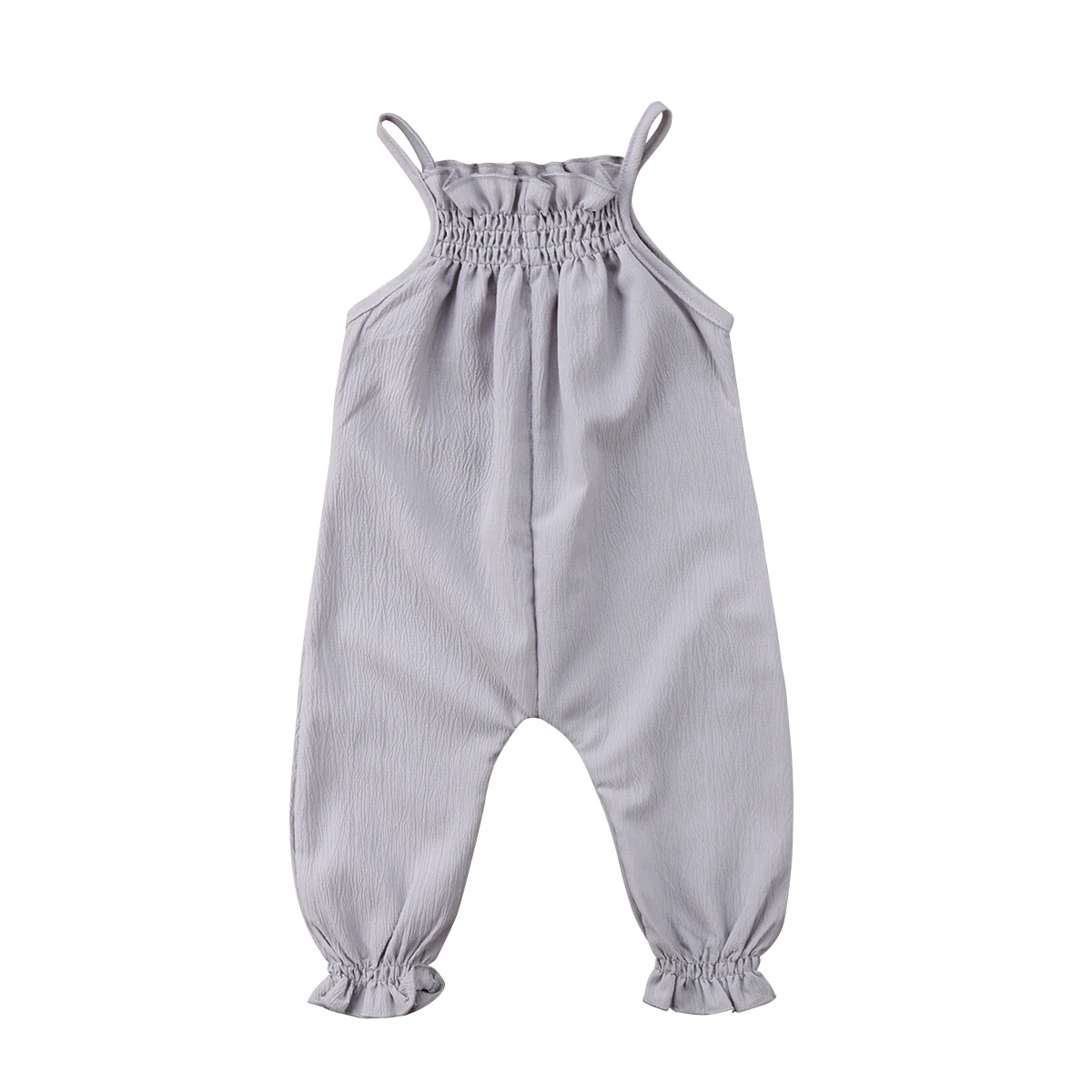 

Newborn Toddler Baby Girl Clothes Pure Color Strap Romper Jumpsuit Outfits Sunsuit Baby Clothing