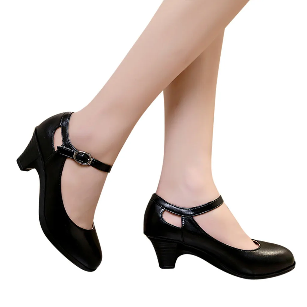 

YOUYEDIAN Spring Autumn High Heels Shoes Women White Wedding Shoes Rhinestone Bowknot Thick High Heels Fashion Party shoes #35