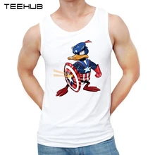 Teehub Забавный Капитан Америка Duke дизайн мужские майки крутой Marvel o-образным вырезом Повседневный жилет без рукавов Мужская футболка