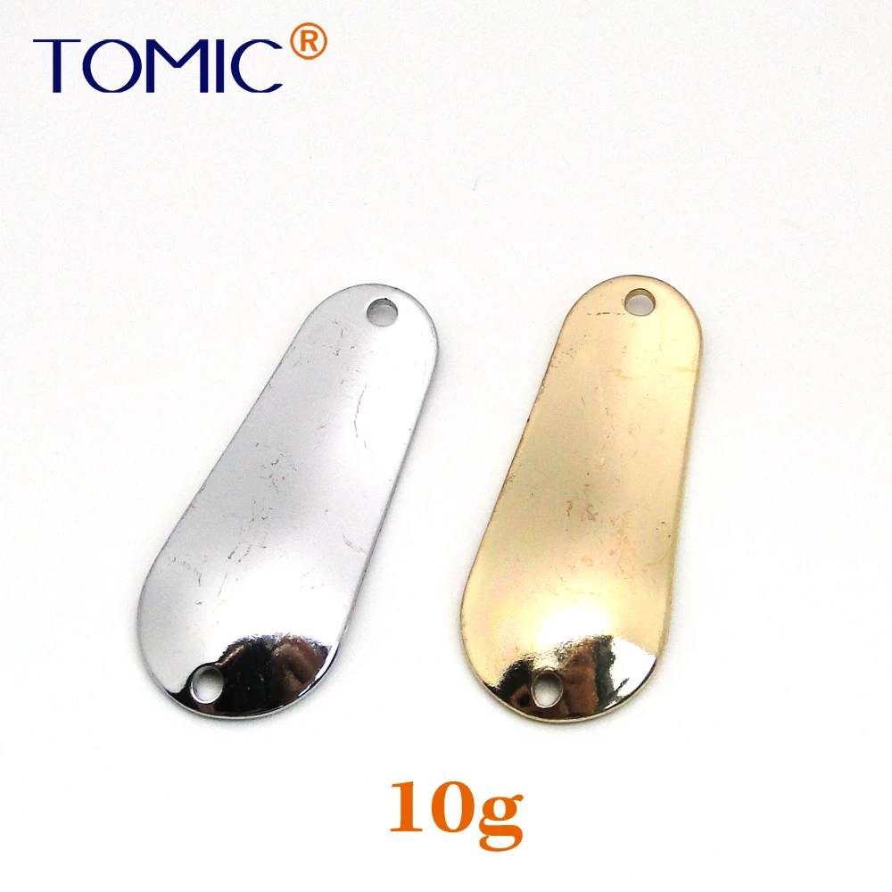 Tomic 30pieces 10g Unpainted Lure Quality DIY Blank Metal Silver Gold