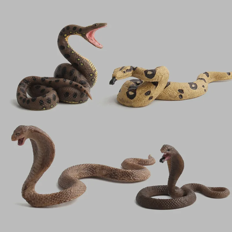 

plastic animals crossing snake toy for children japanese anime dolls model kit snake toy action figure anime toys set for Boys
