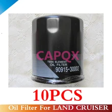 CAPQX 10 шт. масляный фильтр элемент 90915-30002-8T для LAND CRUISER 4 RUNNER Hiace Hilux пикап AVENSIS Прадо масла элемент Комплект фильтр
