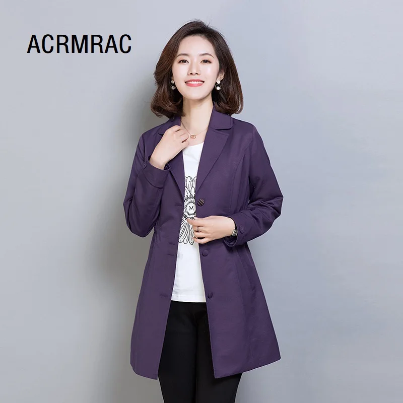 

Women jacket Slim spring autumn Solid color Coats Long sleeve jacket Women 1915