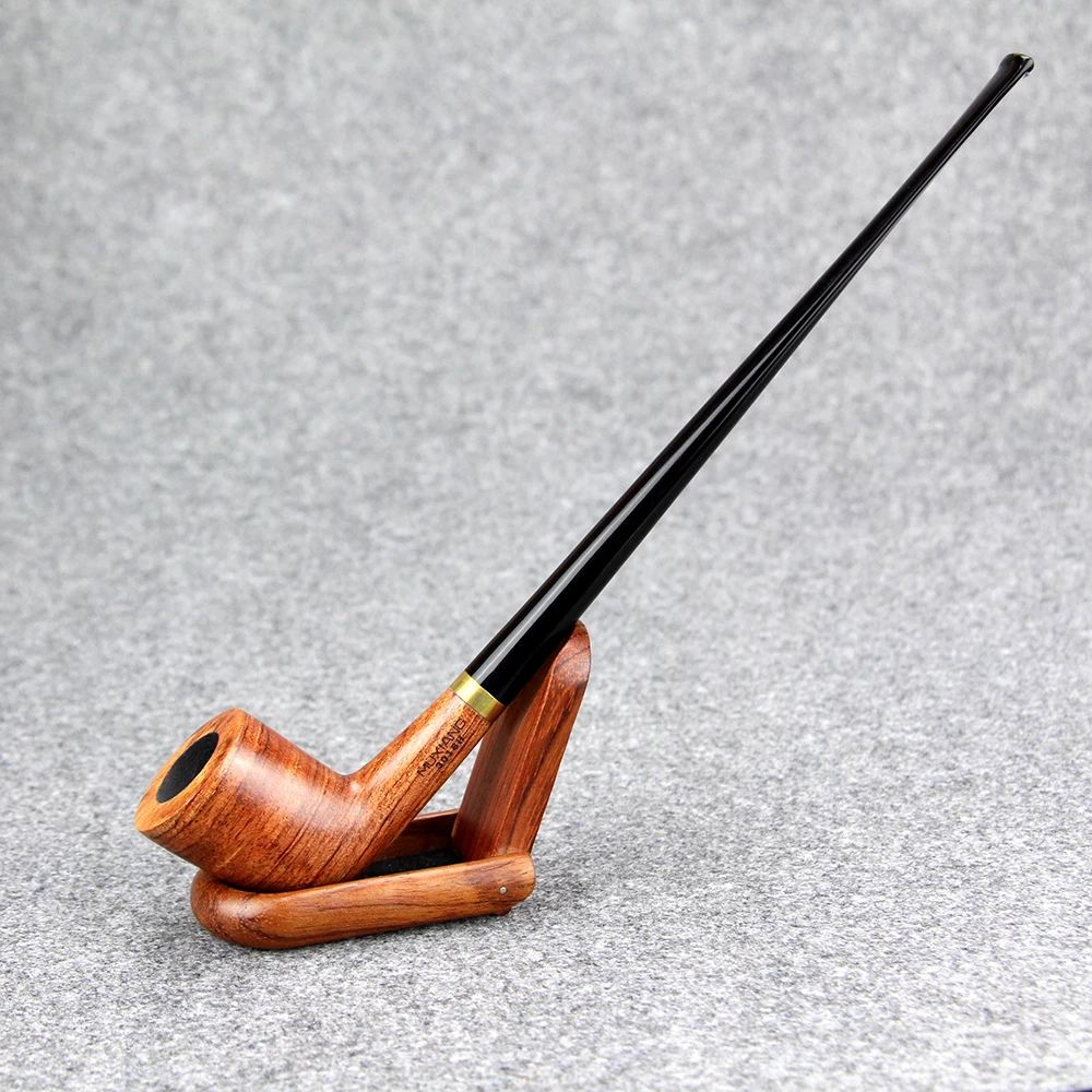 

New 26cm Long Smoking Pipe 3mm Filter Rosewood Tobacco Pipe Handmade Wooden Pipe Straight Smoke Pipe free tools set