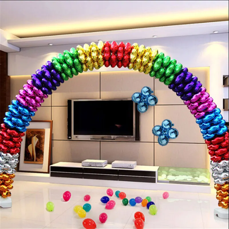 

50pcs/lot 4 petals leaf clover flower balloons 18" aluminum foil balloon building column arch for wedding birthday Event party