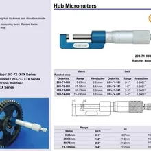 Микрометры для втулок 50-75mm.2-3inch.203-73-000 колесо микрометр