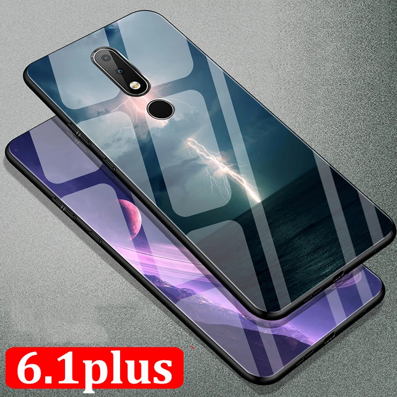 Чехол для Nokia 6 1 plus с изображением звездного неба чехол из закаленного стекла