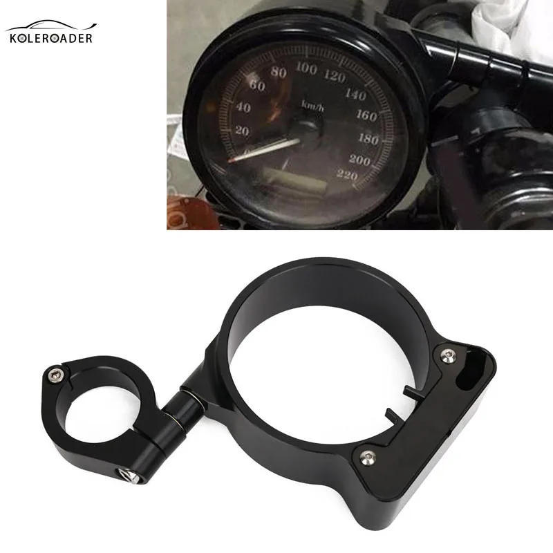 KOLEROADER Motorcycle 39mm BLK CNC Billet Speedo Relocation Bracket
