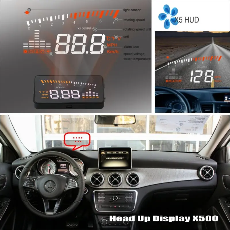 Car HUD Safe Drive Display For Mercedes Benz GLA Class MB X156 20132016 Refkecting Windshield