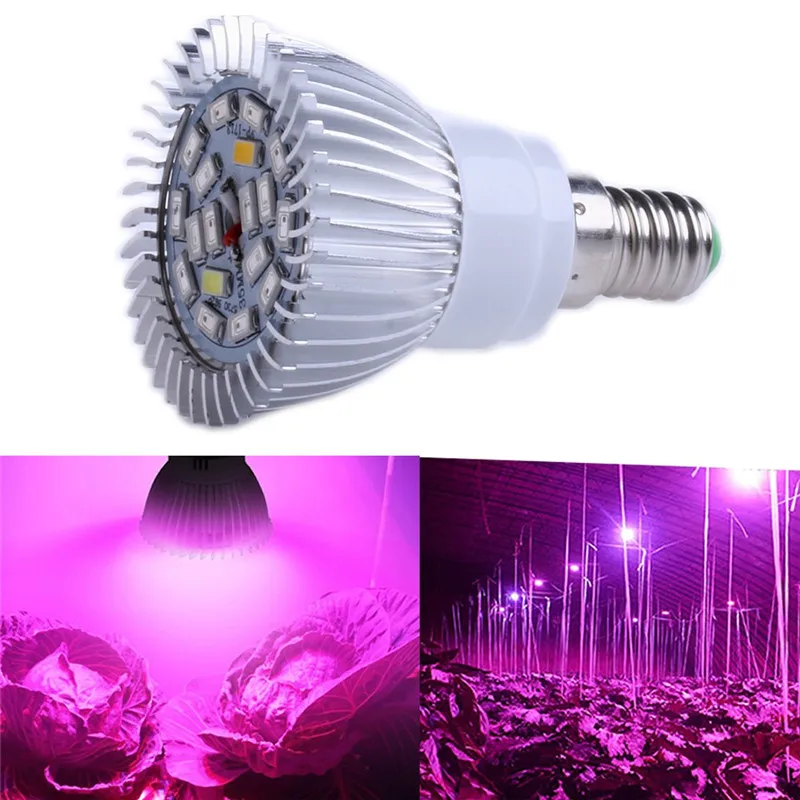 E14 28W 5730 Full Spectrum 28 LED Grow Lamp Bulb for Flower Plant Grow