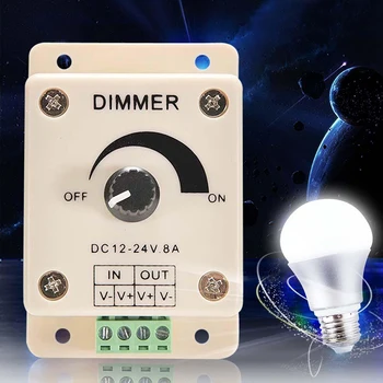 

LED Manual Dimmer Single Color Controller Switch Adjustable LED 12V 8A
