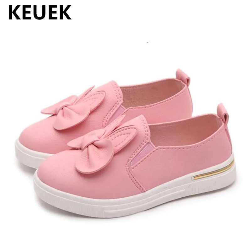 جودة الخريف لطيف أرنب الأطفال رياضية بنات الأميرة أحذية الأطفال أحذية تزلج الفتيات شقة الأحذية الرياضية 4 اللون