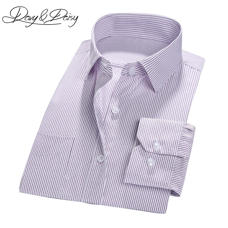 Davydaisy высокое качество Для мужчин социальные рубашки Бизнес джентльмен твил, торжественное платье рубашки Для мужчин Костюмы Camisas DS-137