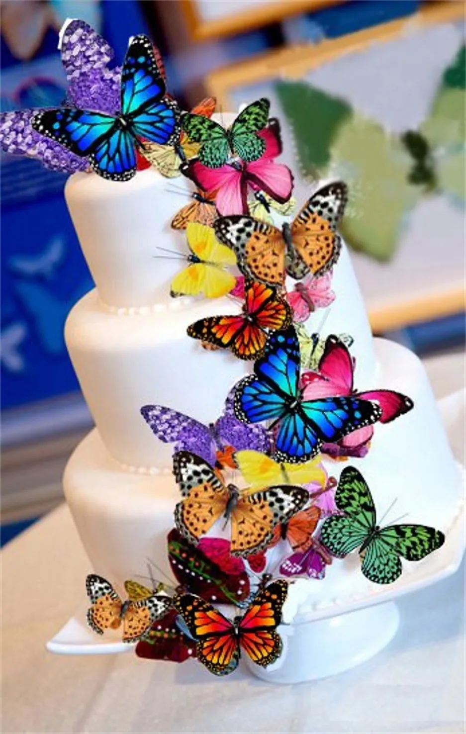 Aliexpress.com : Buy Big mixed Butterfly Edible cake ...