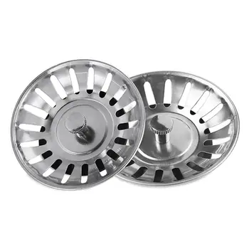 

2pcs Sink Strainer Plug Kitchen Sink Waste Water Filter Plug Stainless Steel Strainer Plug For Kitchen Bathroom UK Sinks 79 84mm