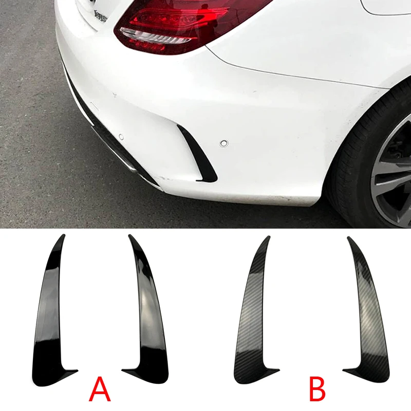 2 шт. задний бампер из углеродного волокна для Mercedes Benz C Class W205 C200 C63 AMG Sedan 4 Door 2014