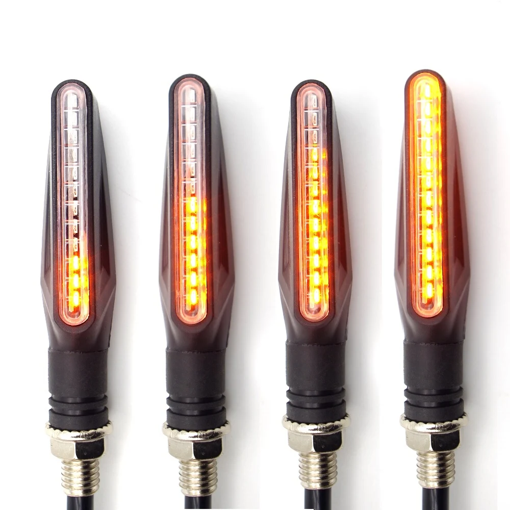 

New 2 pieces 12 LED flashing motorcycle turn signals For benelli trk502 kawasaki z900 yamaha mt 09 tracer faro yamaha tdm 850