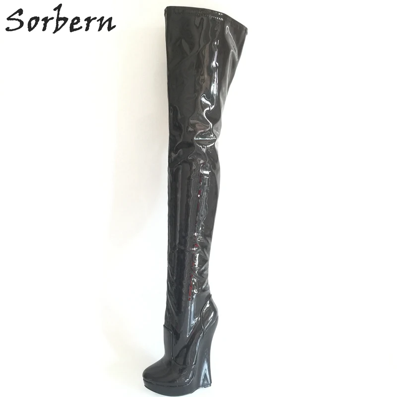 Sorbern Casual Crotch Thigh High Women Boots Side Zipper Real Image