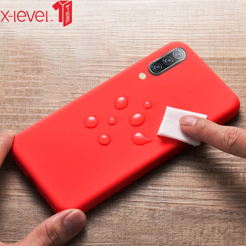 

X-Level Case For Samsung Galaxy A70 A60 A50 A30 Original Liquid Silicone Soft Baby Skin Feeling Back Cover For Samsung A50 A80