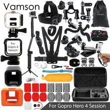 Vamson для gopro hero 4 session аксессуары 3 способ монопод мини-штатив для go pro hero 4 сессии действий камеры vs15