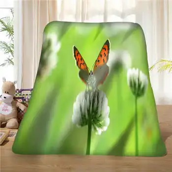 

Custom Butterfly (1) Blanket Soft Fleece DIY Your Picture Decoration Bedroom Sofa Multi Size#929-02-002-12