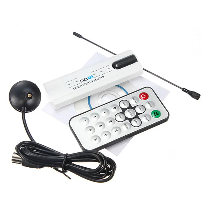 Digital Satellite DVB T2 USB font b TV b font Stick Tuner with Antenna Remote HD