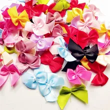 20 шт. 25*20 мм мини цветы из атласной ленты луки подарок крафтовые украшения на свадьбу Upick