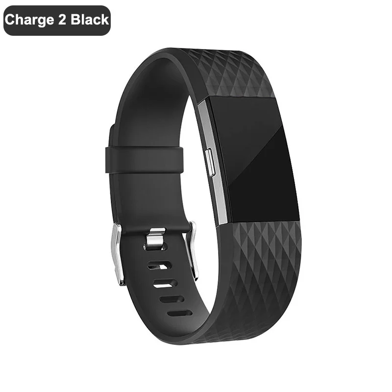 Для браслета FitBit Charge 2 TPE ремешок для FitBit charge 2 TPE сменный Браслет для Fit bit Charge 2 для наручных ремней аксессуары - Цвет: Charge 2 Black