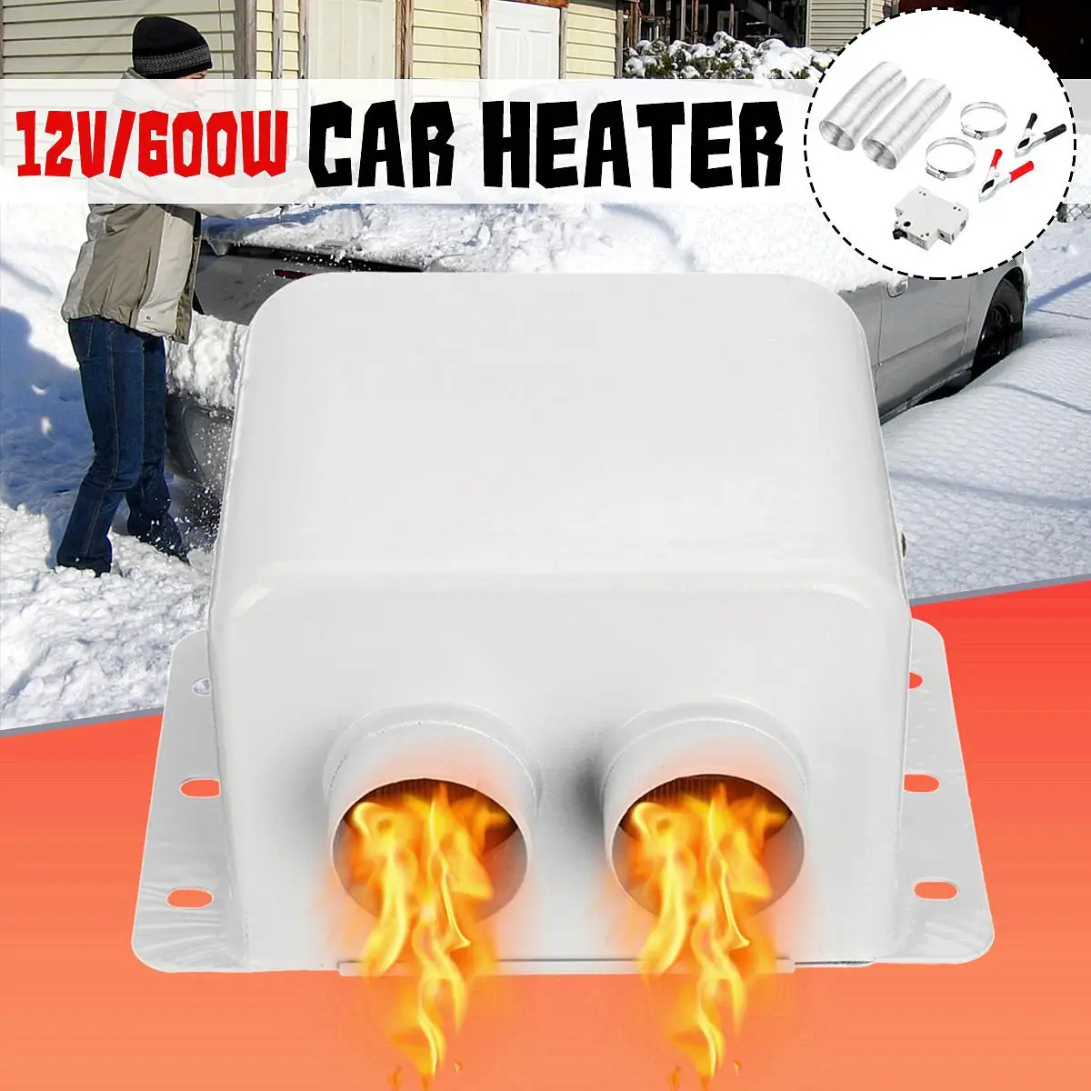12 V سخان سيارة 600 W سيارة الزجاج الصقيع نافذة سخان للشتاء السيارات منفذ الهواء 2 الدافئة مجفف في سيارة السلع زينة الداخلية