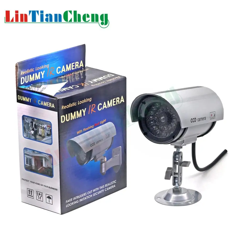 

LINTIANCHENG Fake Dummy Camera Bullet Waterproof Outdoor / Indoor Miniature Security CCTV Surveillance Camera with Flashing LED