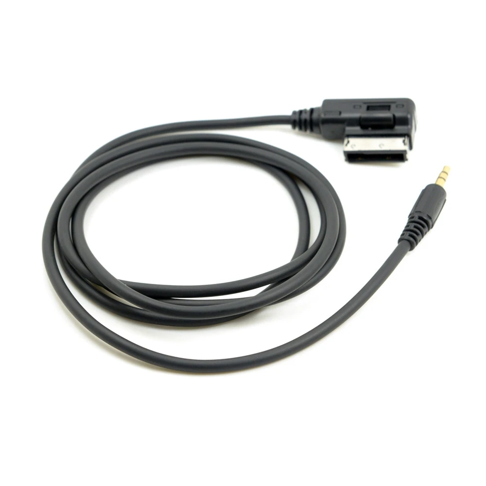블랙 음악 인터페이스 AMI MMI 3.5mm 오디오 AUX 케이블 VW 및 Audi A3 A4 A5 A6 A8 Q3 Q5 Q7 자동차 MP3 플레이어