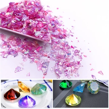 

20g Colorful shell Sugar broken pieces flashing debris material UV resin epoxy resin mold making jewelry filling DIY craft toys
