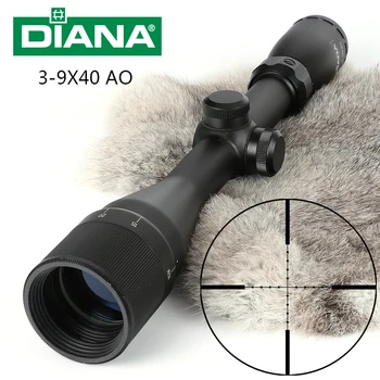

Tactical DIANA 3-9X40 AO Riflescope One Tube Mil Dot Reticle Optical Sight Hunting Rifle Scope