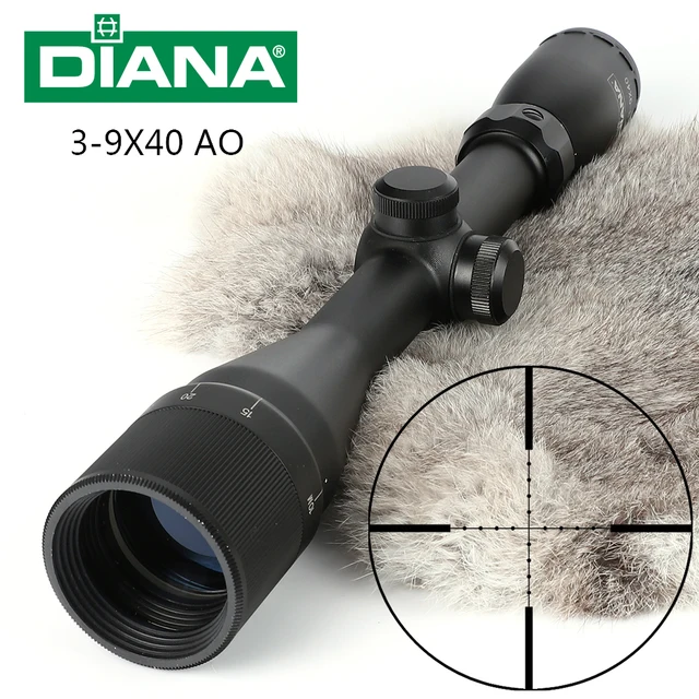 US $35.92 Tactical DIANA 3-9X40 AO Riflescope One Tube Mil Dot Reticle Optical Sight Hunting Rifle Scope