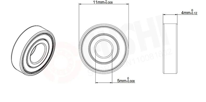 MR115RS подшипниковый ABEC-3(10 шт.) 5X11X4 мм миниатюрные MR115-2RS шарикоподшипники синий герметичный MR115 2RS Подшипник