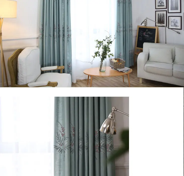 Занавески Из Искусственного льна, современный декор, вышитые занавески для спальни, дома, драпировка для гостиной, на окно, на заказ