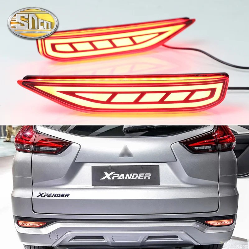 

For Mitsubishi Xpander 2017 2018 2019 Rear Bumper Reflector Brake Light Driving Lights accessories Car styling