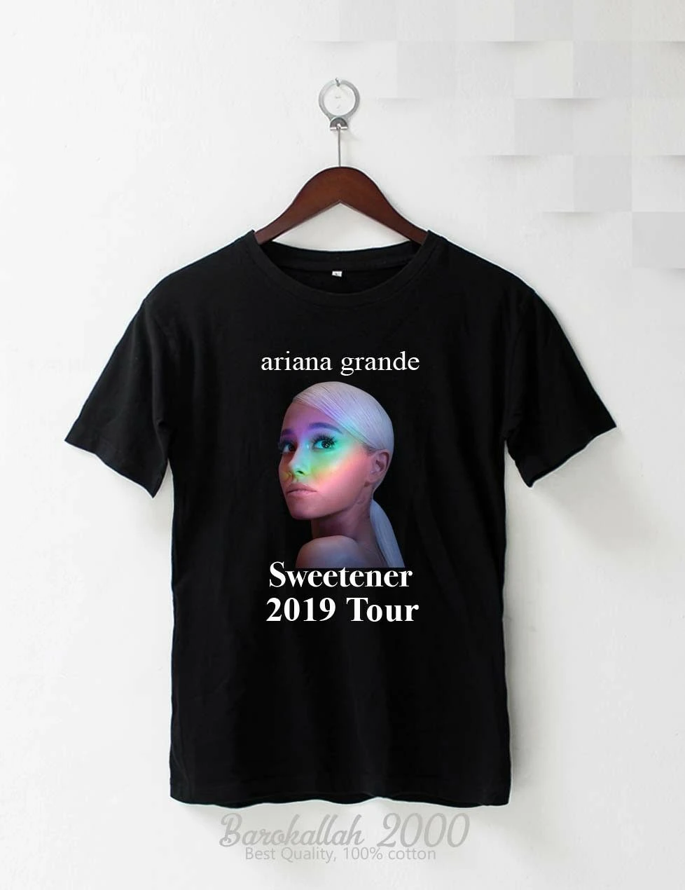 Moda Ariana Grande Sweetener Tour 2020 Logo camiseta nuevo álbum Harajuku  Streetwear Camiseta 100% regalo de algodón|Camisetas| - AliExpress