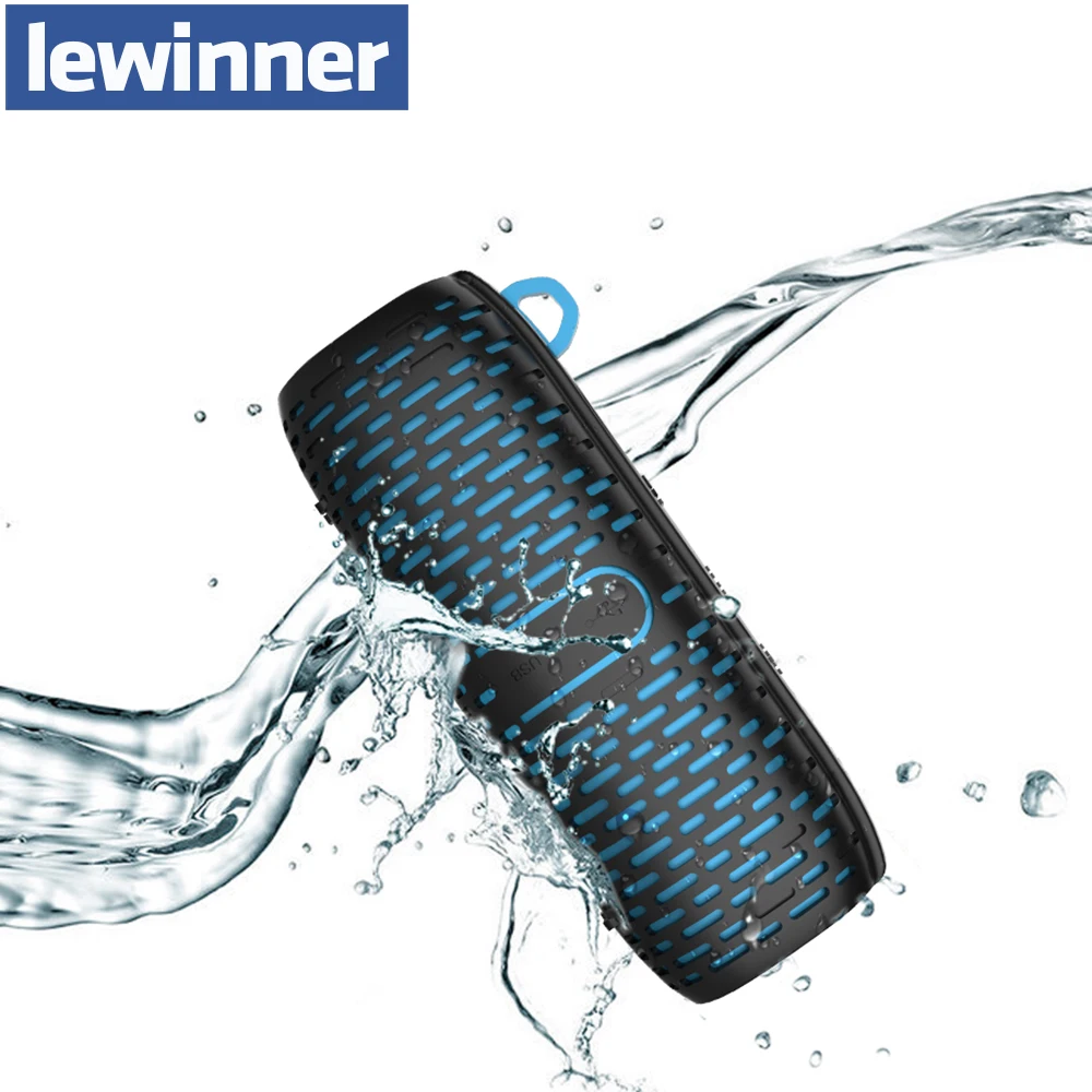 Lewinner новые водонепроницаемы переносной динамик стерео беспроводной Bluetooth динамик s с ультра басами HiFi Звук громкий динамик для улицы