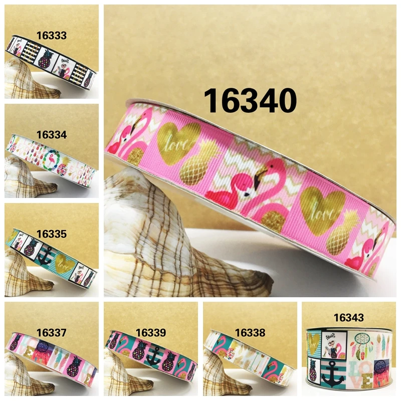 

Free shipping 2017 new arrival ribbons Hair Accessories ribbon 10 yards pineapple printed grosgrain ribbons 16340