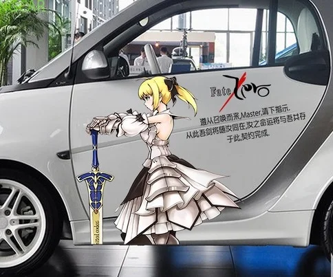 

2PCS Customizable Anime Car Styling Whole Body Car Stickers Waterproof Decoration Car Acessories Covers Stickers on Car