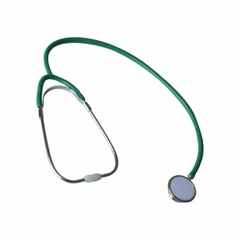

Dual Head Clinical Doctor Stethoscope Medical Aluminum Echoscope With Anti-cold Ring Heart Rate Detector Color Green