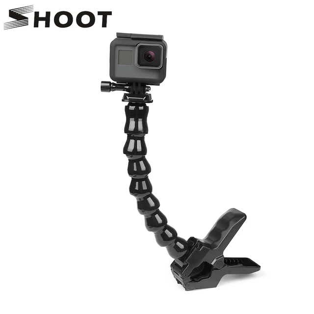 US $5.80 SHOOT Jaws Flex Clamp Mount with Flexible Adjustable Gooseneck for GoPro Hero 8 7 6 5 Sjcam Yi 4K A