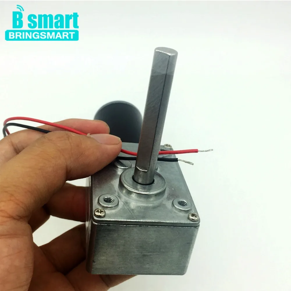 

Bringsmart 5840-31ZY Worm Gear Motor DC Motor 12V Mini Motor High Torque Reversed Reduction Motor Self-lock Long Shaft Motor