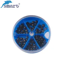 SMART 106 шт 0,4 г-1,5 г Первичная рыбалка Рыболовство свинец Вес Сплит оснастка для закидывания грузило бас Pesca с коробкой снасти инструмент Аксессуары