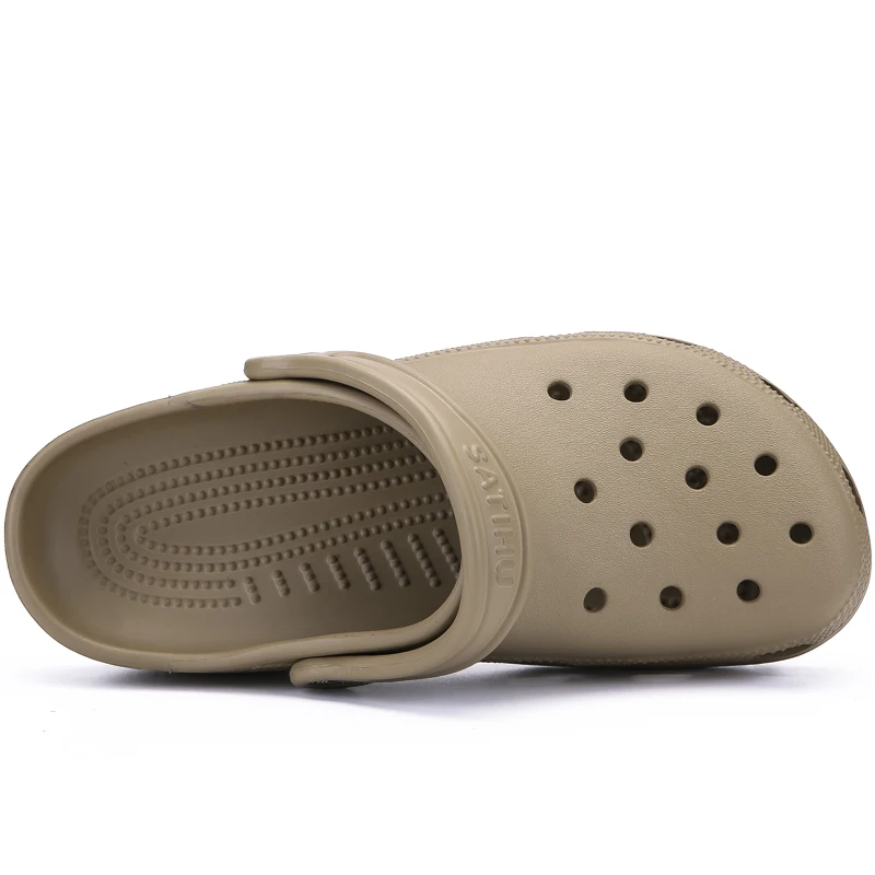 Brand Big Size 39-46 Croc Men Black Garden Casual Aqua Clogs Hot Male Band Sandals Summer Slides Beach Swimming Shoes NLXSMTCD